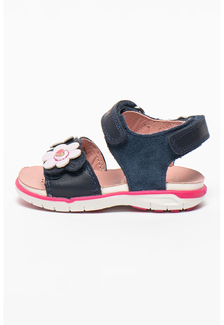 Geox Sandale din piele intoarsa si piele cu detalii florale Delhi