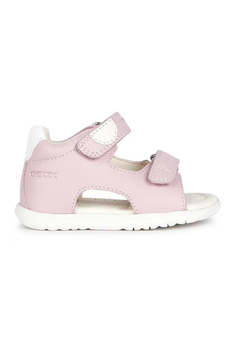 Geox Sandale din piele si piele ecologica - Roz pastel