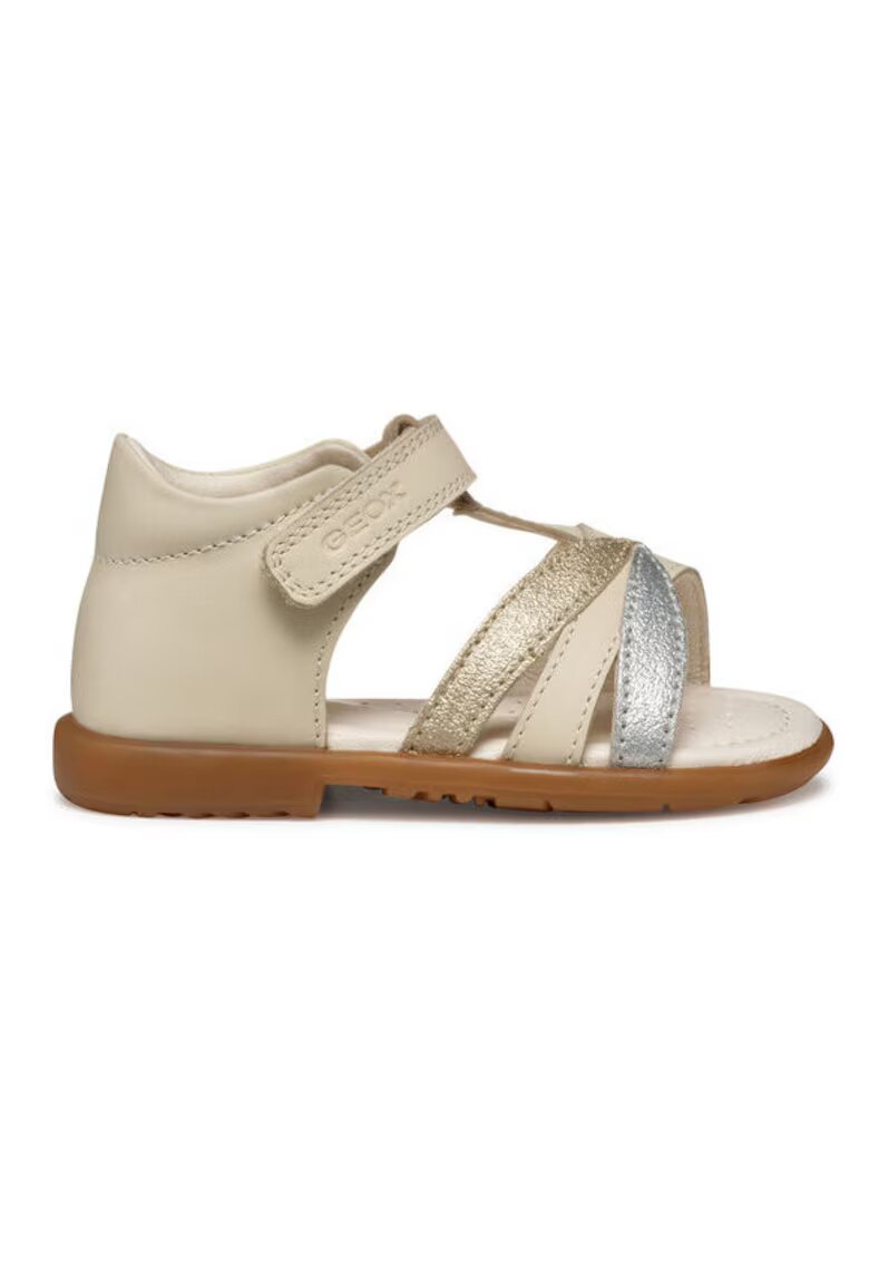 Geox Sandale fete din piele naturala - Bej