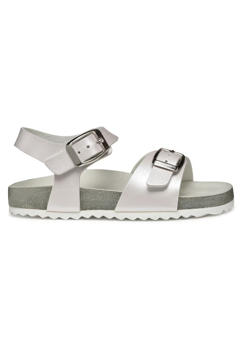Geox Sandale fete - J558MI-000NF - Piele ecologica - Alb - Alb