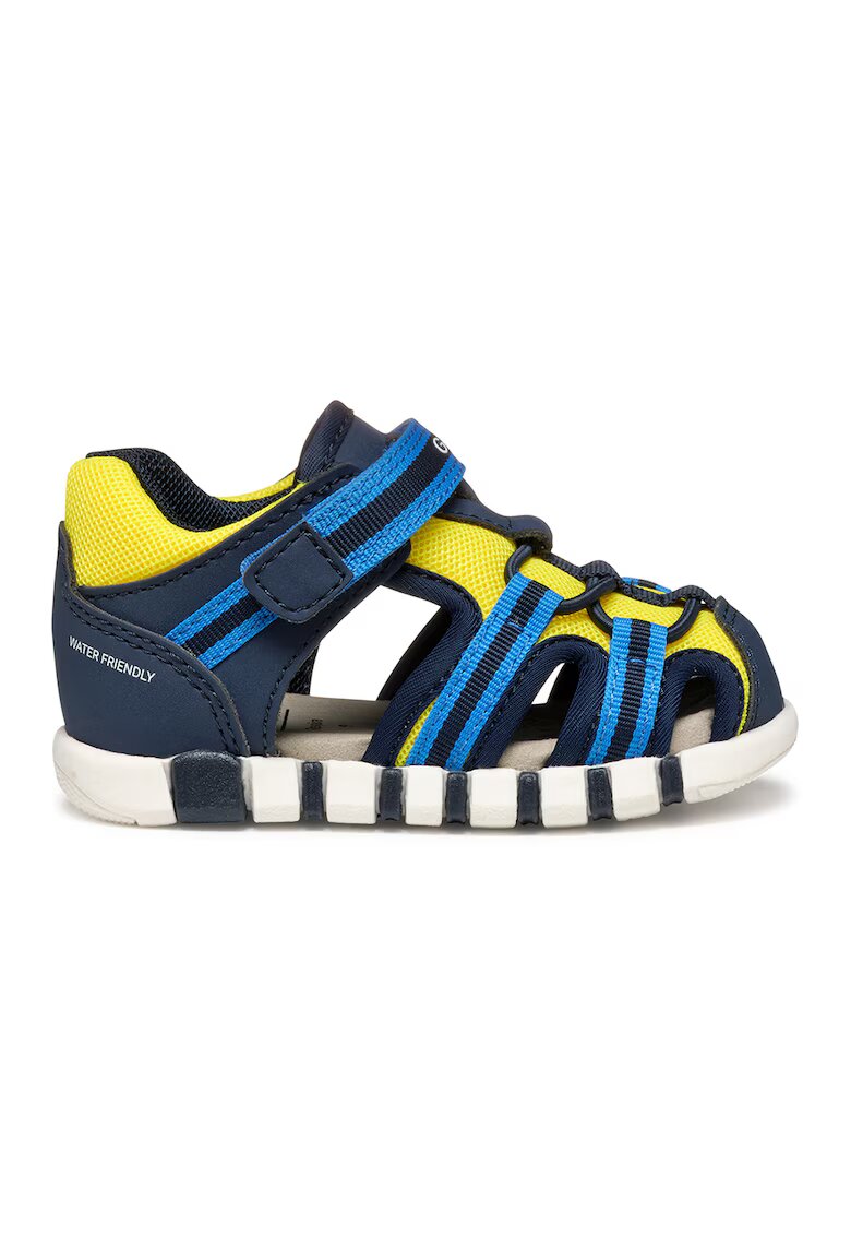 Geox Sandale fisherman cu garnituri din piele ecologica - Galben/Bleumarin