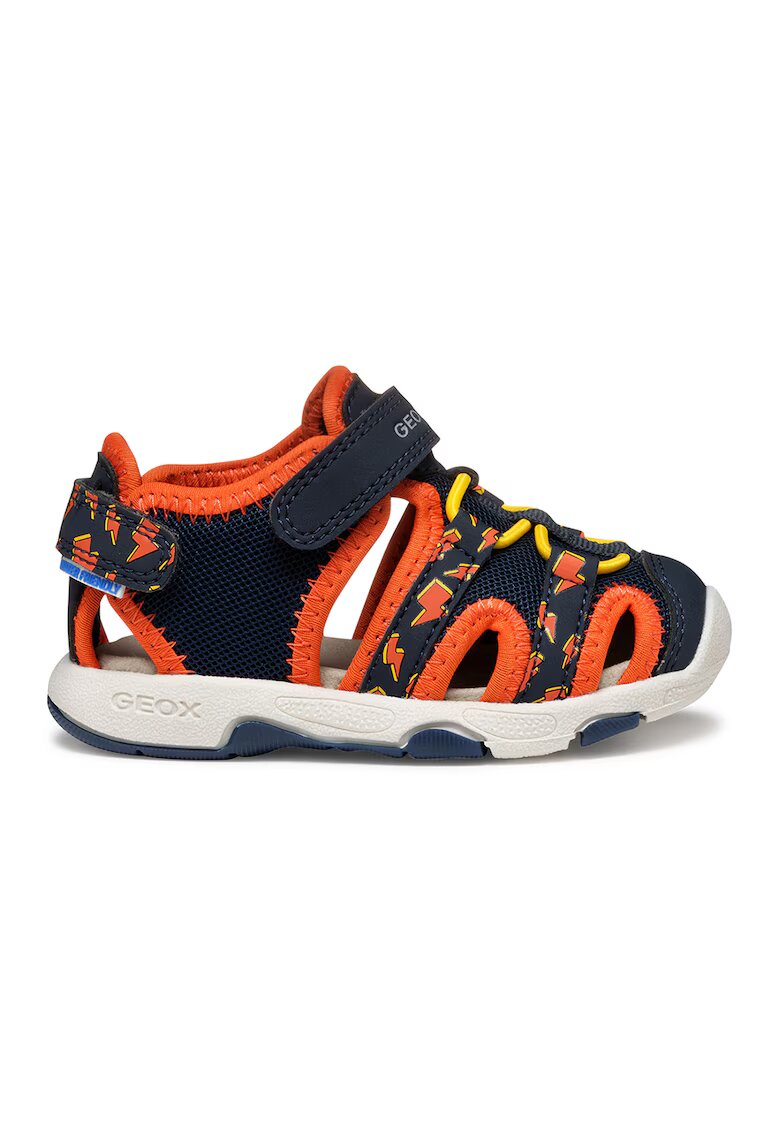 Geox Sandale fisherman cu velcro - Portocaliu/Bleumarin