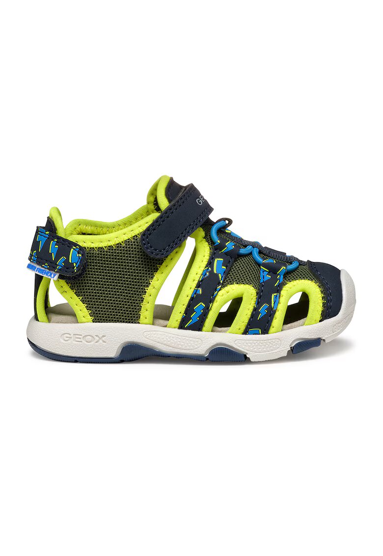 Geox Sandale fisherman cu velcro - Verde lime/Bleumarin