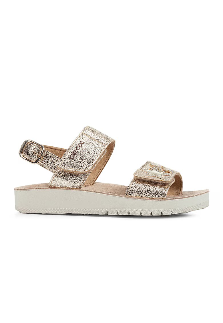 Geox Sandale slingback cu velcro - Auriu
