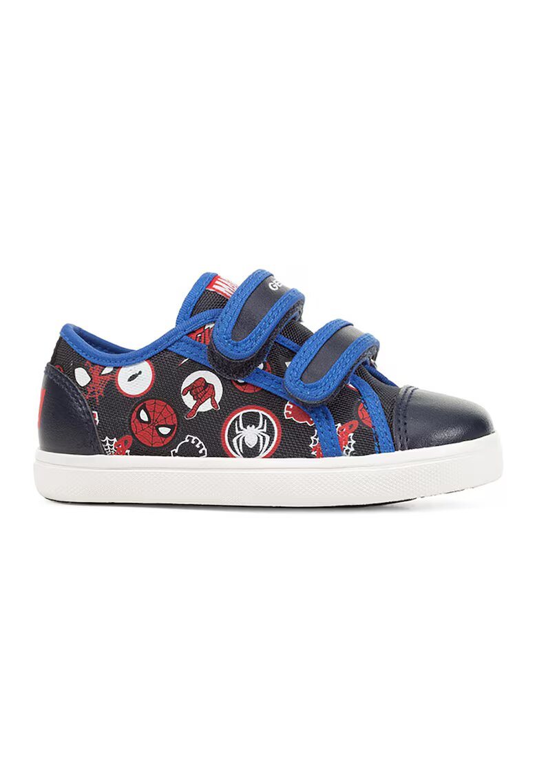 Geox Tenisi cu inchidere velcro si model grafic - Bleumarin