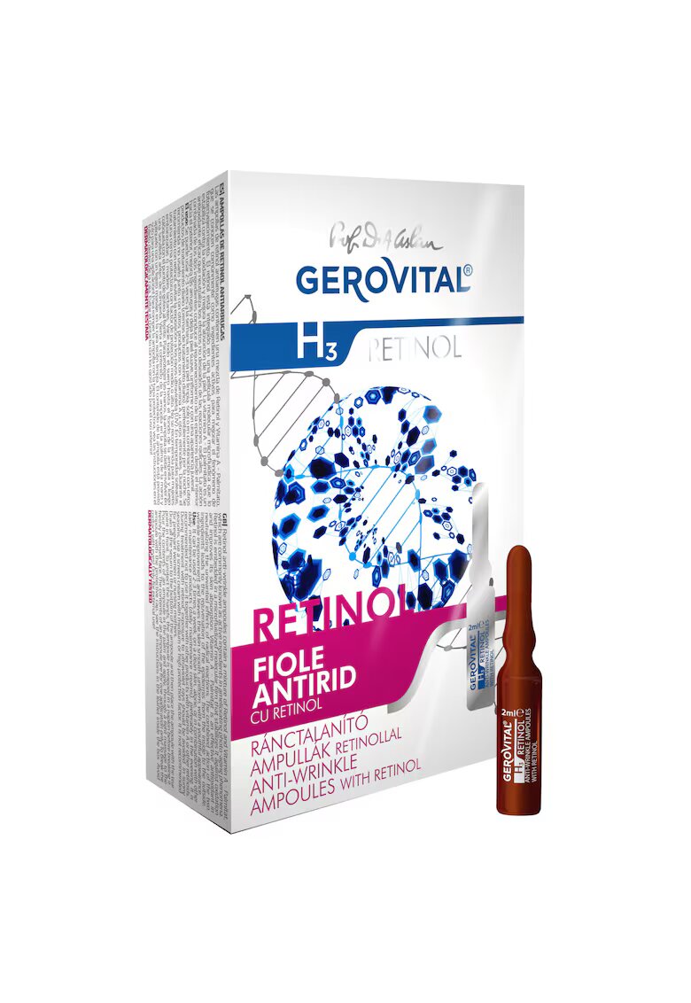 Gerovital Fiole antirid H3 cu Retinol - 10 buc x 2 ml