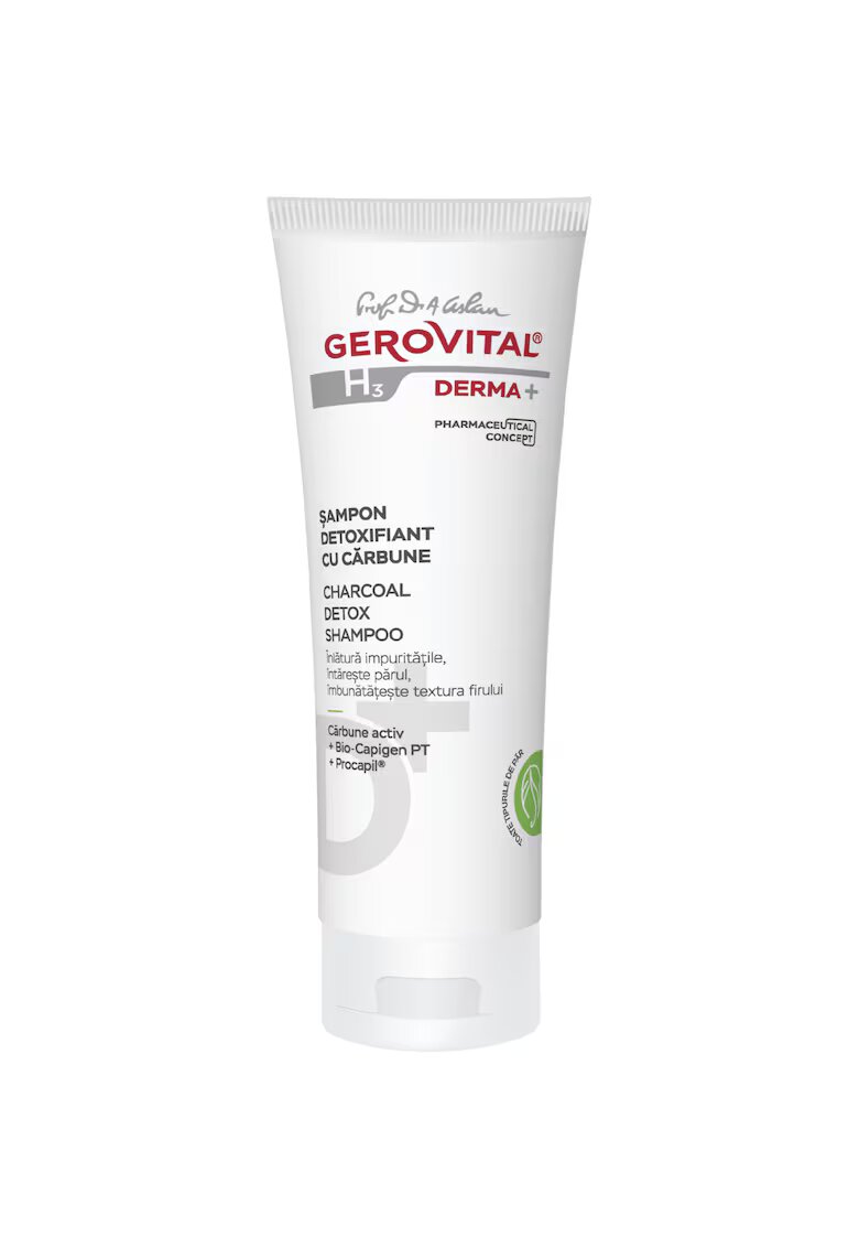 Gerovital H3 Prof Dr Ana Aslan Derma Sampon detoxifiant cu carbune Gerovital H3 Derma+ - 200 ml