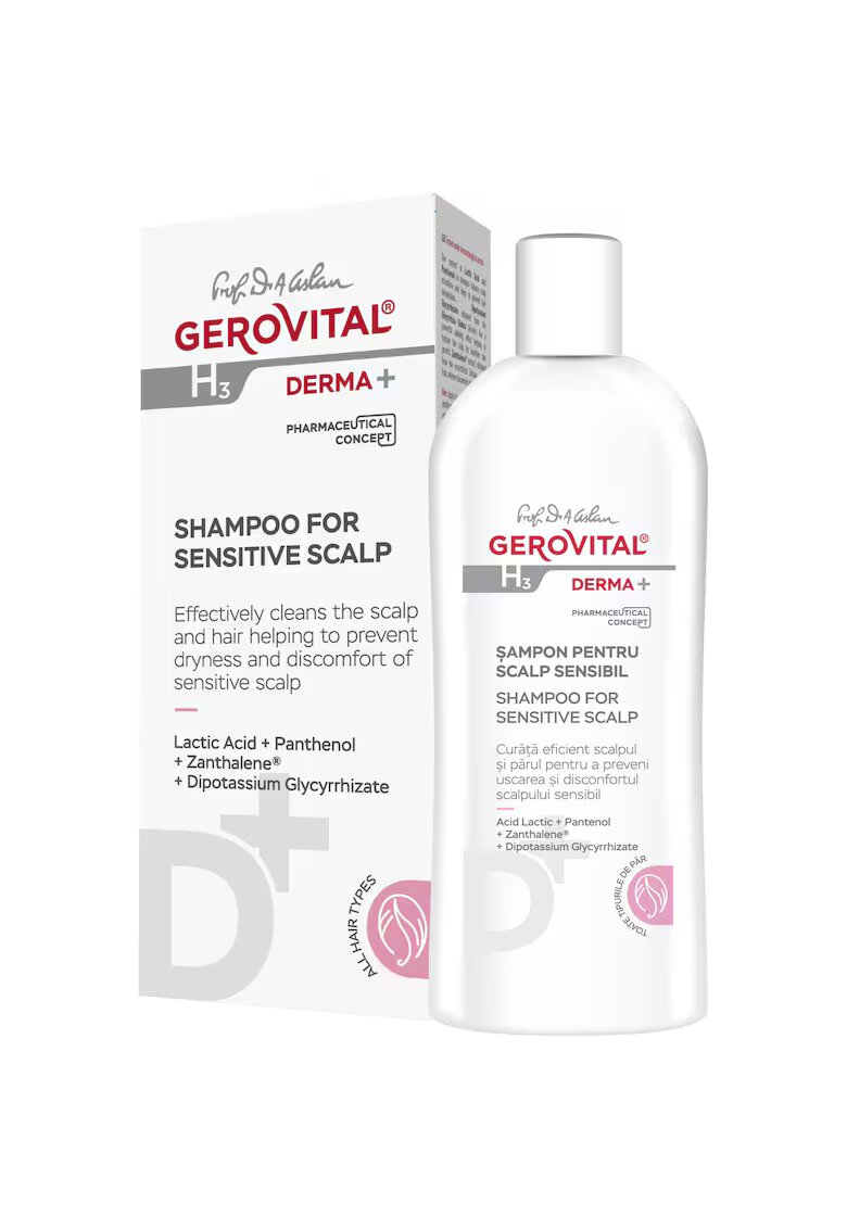 Gerovital H3 Prof Dr Ana Aslan Derma Sampon pentru scalp sensibil Gerovital H3 Derma+ - 200 ml
