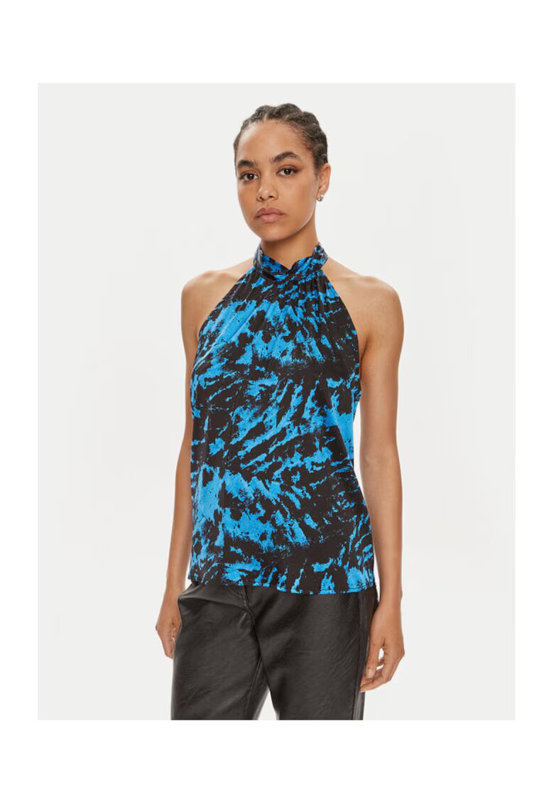 Gestuz Bluza dama - 304354441 - Viscoza - Albastru - Albastru