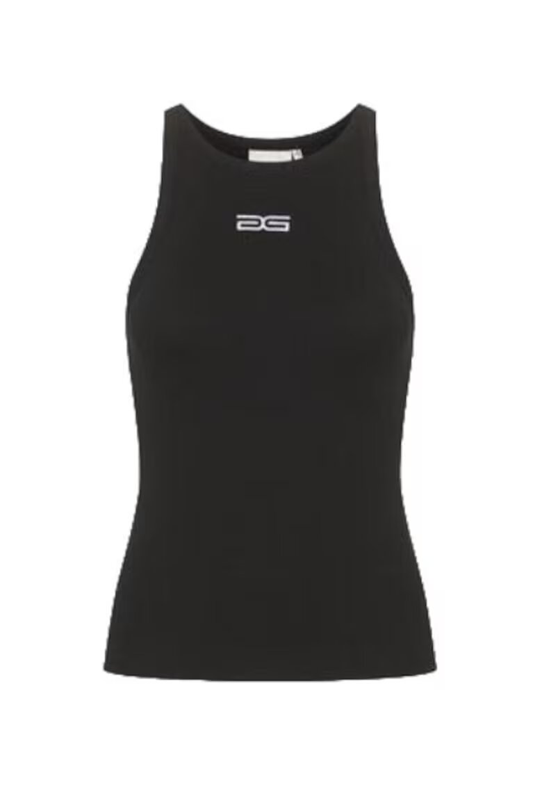 Gestuz Top dama - negru - bumbac si elastan -