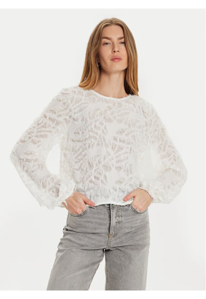 Gina Tricot Bluza dama - 304386541 - Poliester reciclat/Poliester - Alb - Alb