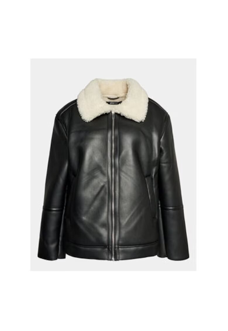 Gina Tricot Geaca dama - 302990832 - Piele ecologica - Negru - Negru
