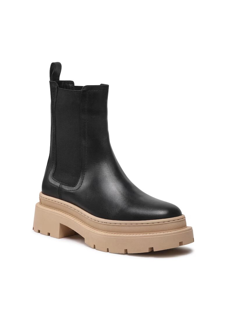 Gino Rossi Cizme Chelsea dama - Piele naturala - Negru - Negru