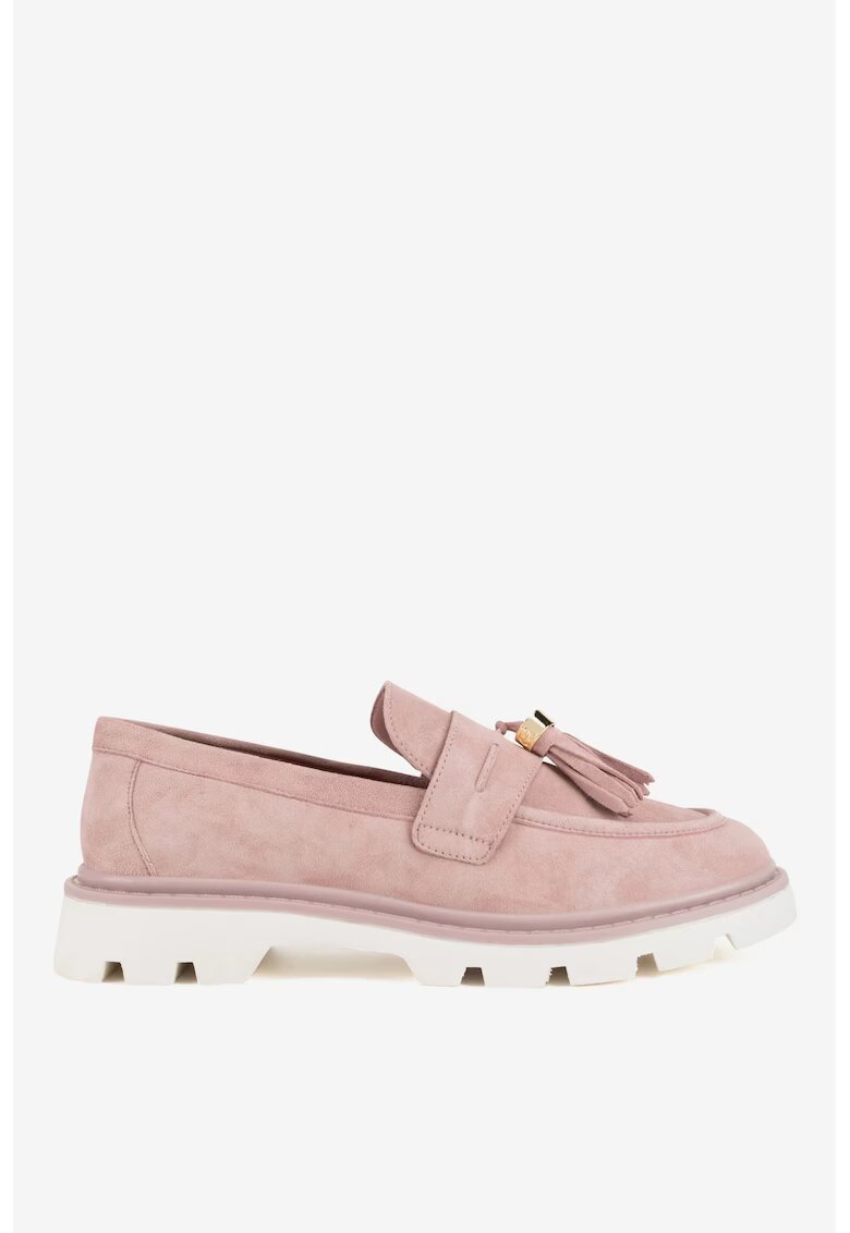 Gino Rossi Mocasini dama 5903698599670 - Piele intoarsa - Roz - Roz