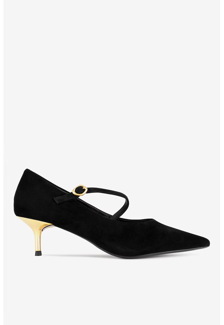 Gino Rossi Pantofi dama 5903698024974 - Piele intoarsa - Negru - Negru