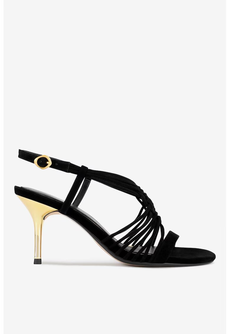 Gino Rossi Sandale dama 5903419934902 - Piele intoarsa - Negru - Negru