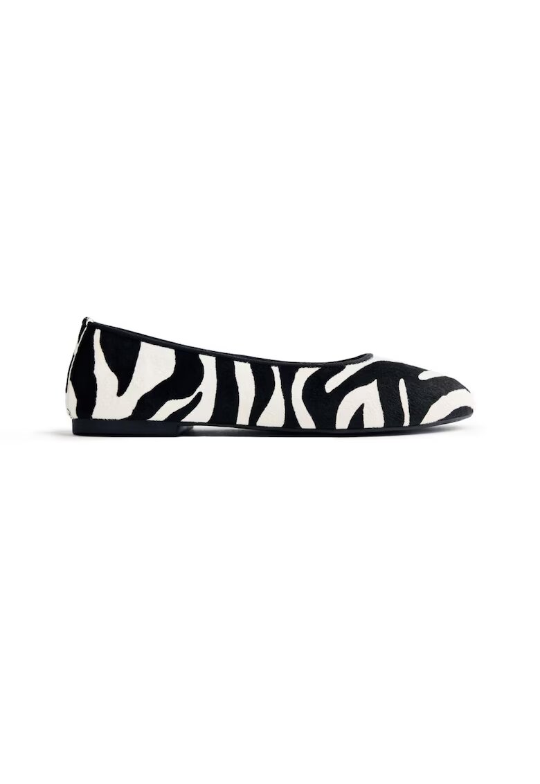 Gioseppo Balerini cu animal print - Negru