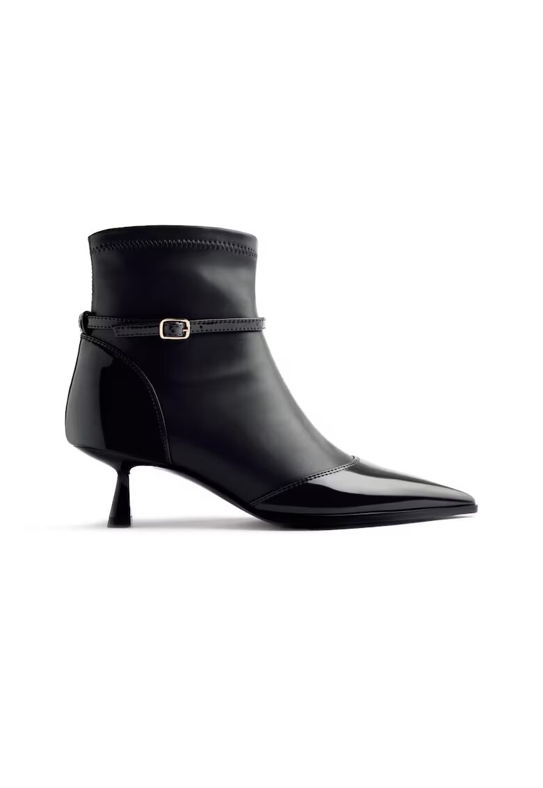 Gioseppo Botine cu toc kitten Caspian - Negru