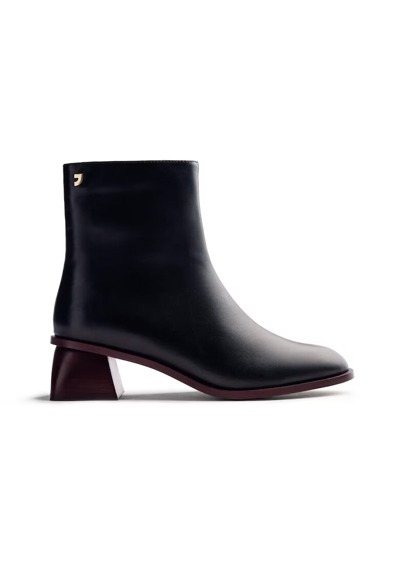 Gioseppo Botine de piele cu fermoar Pierz - Negru