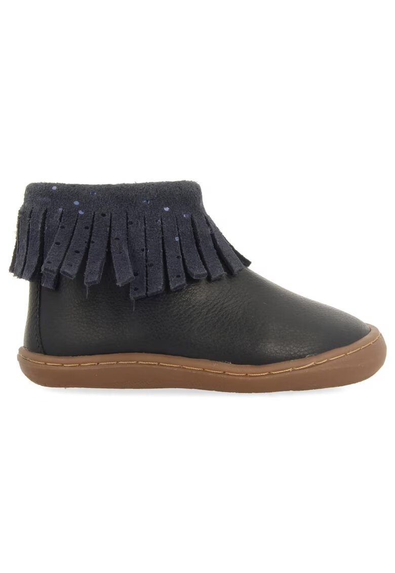 Gioseppo Ghete de piele cu garnituri de piele intoarsa - Bleumarin