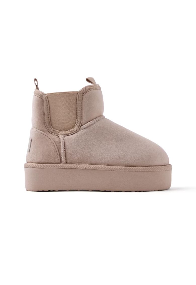 Gioseppo Ghete flatform din material textil - fara inchidere - Bej inchis