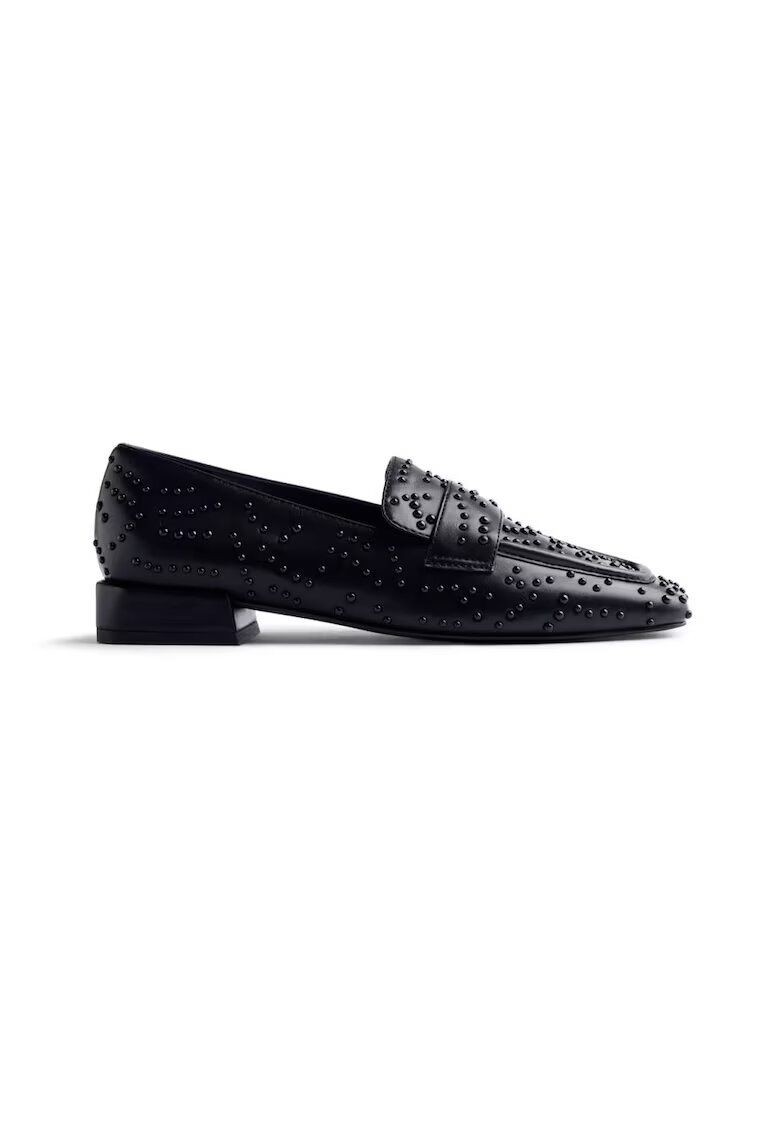 Gioseppo Pantofi loafer de piele ecologica cu tinte Lanse - Negru