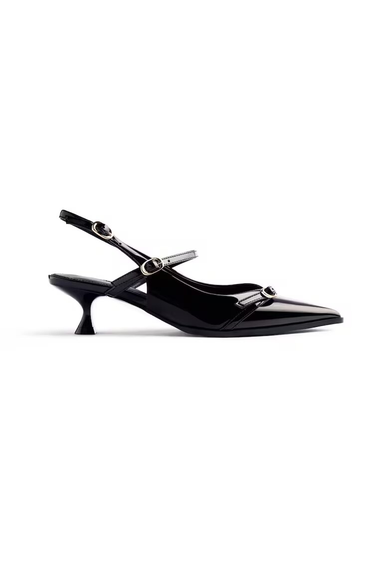 Gioseppo Pantofi slingback cu varf ascutit - Negru