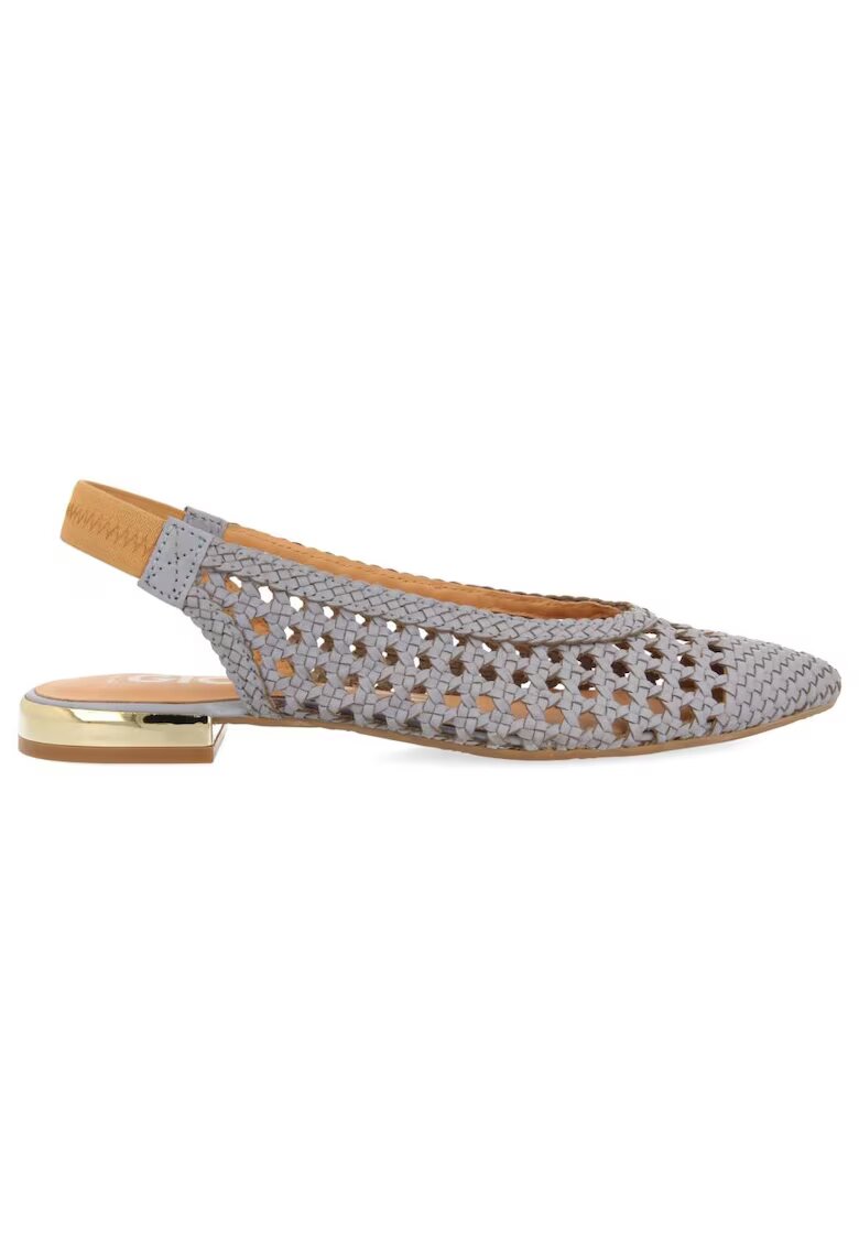Gioseppo Pantofi slingback de piele - Albastru deschis