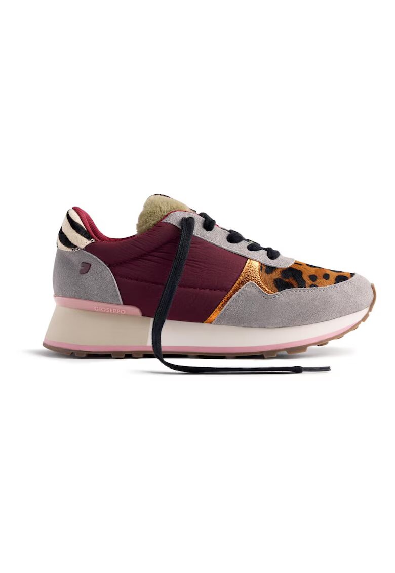 Gioseppo Pantofi sport cu garnituri de piele intoarsa Posen - Visiniu
