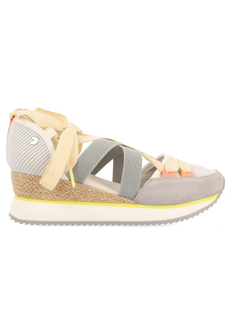 Gioseppo Pantofi sport cu garnituri de piele intoarsa si decupaje Sambor - Grej/Crem