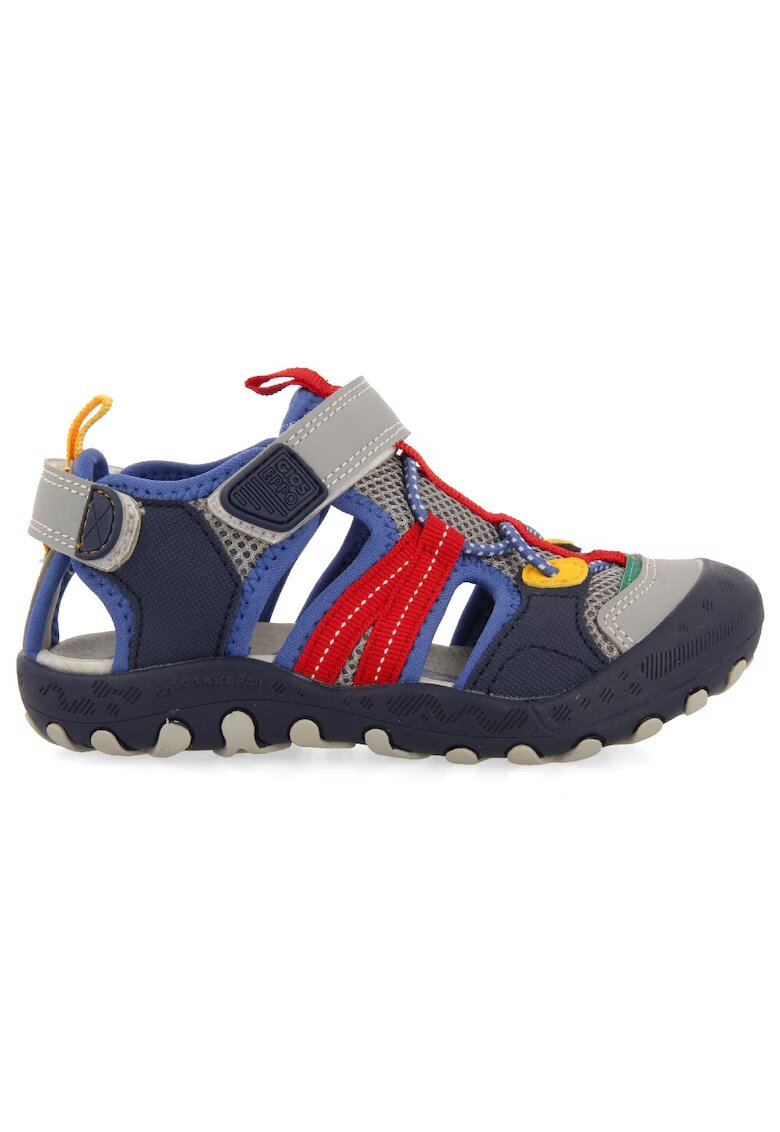 Gioseppo Pantofi sport cu velcro si decupaje - Rosu/Gri/Albastru