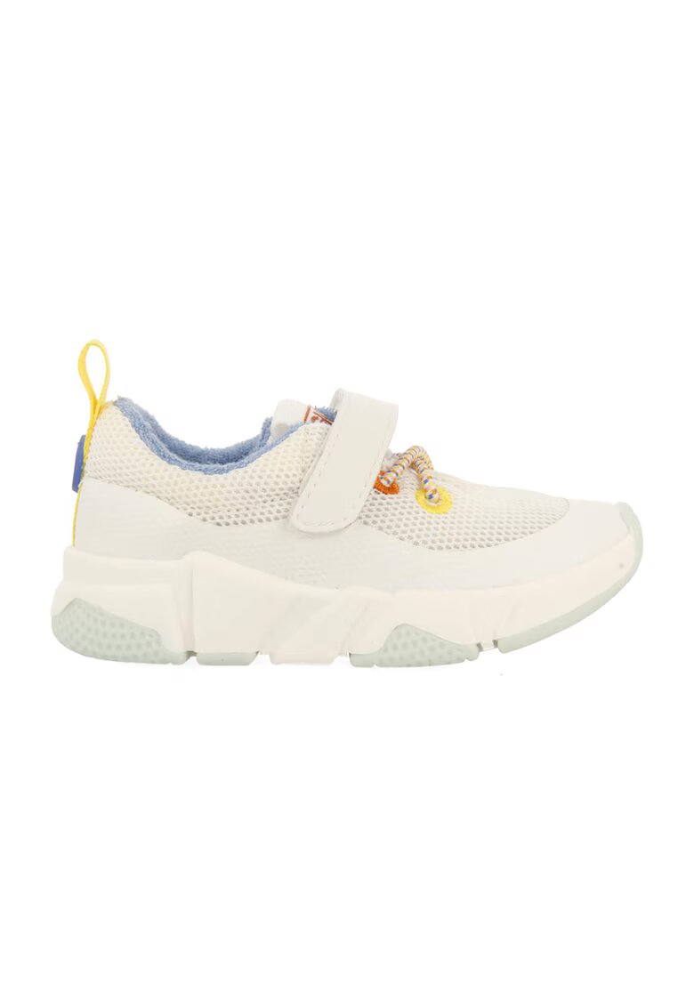 Gioseppo Pantofi sport cu velcro si insertii de plasa Yulee - Alb/Galben