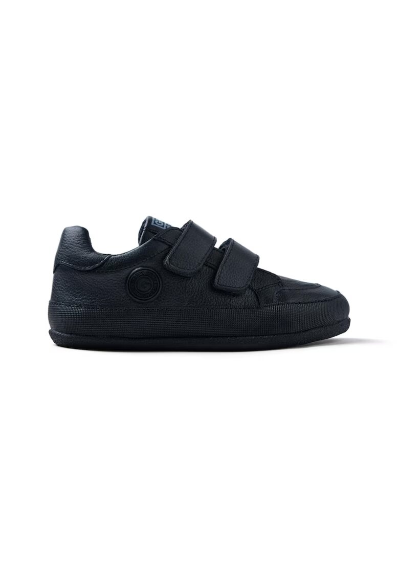 Gioseppo Pantofi sport de piele cu velcro - Negru
