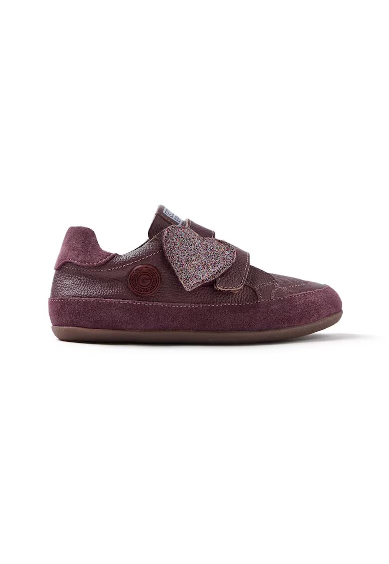 Gioseppo Pantofi sport de piele intoarsa cu velcro8 - Visiniu