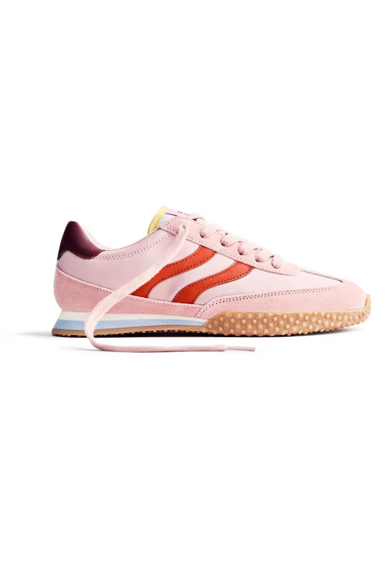 Gioseppo Pantofi sport din material textil cu garnituri de piele intoarsa - Roz