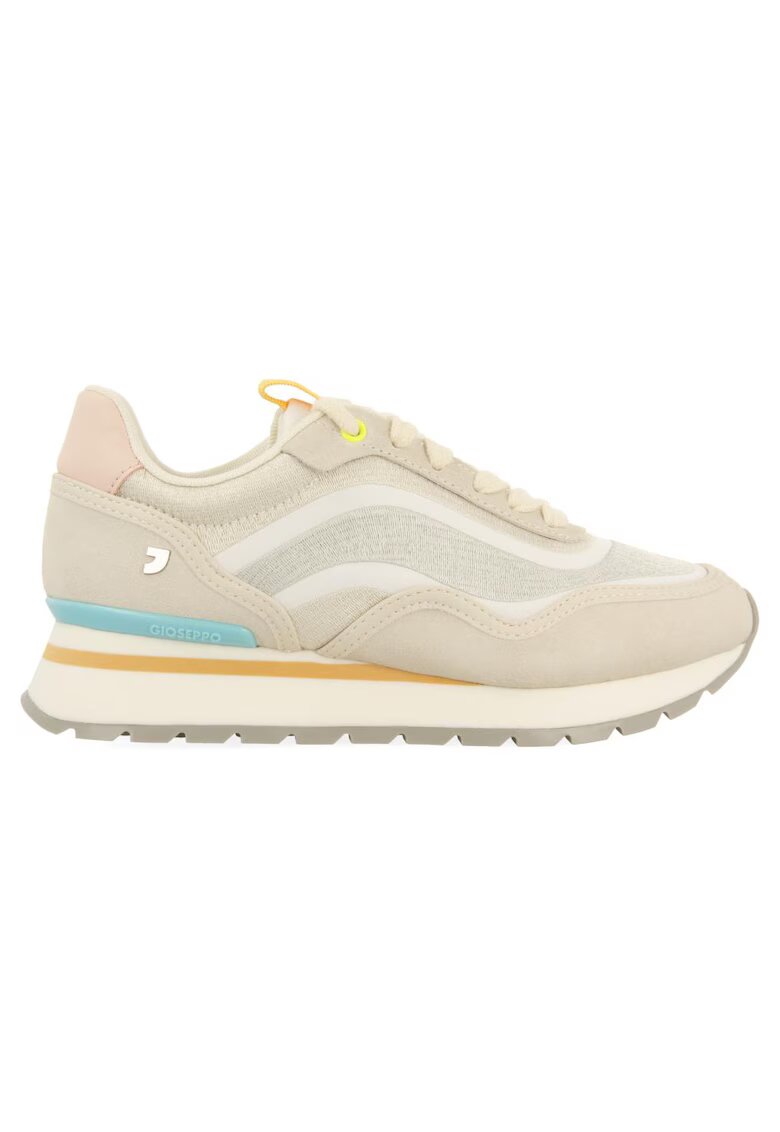 Gioseppo Pantofi sport din material textil cu insertii din piele intoarsa - Alb