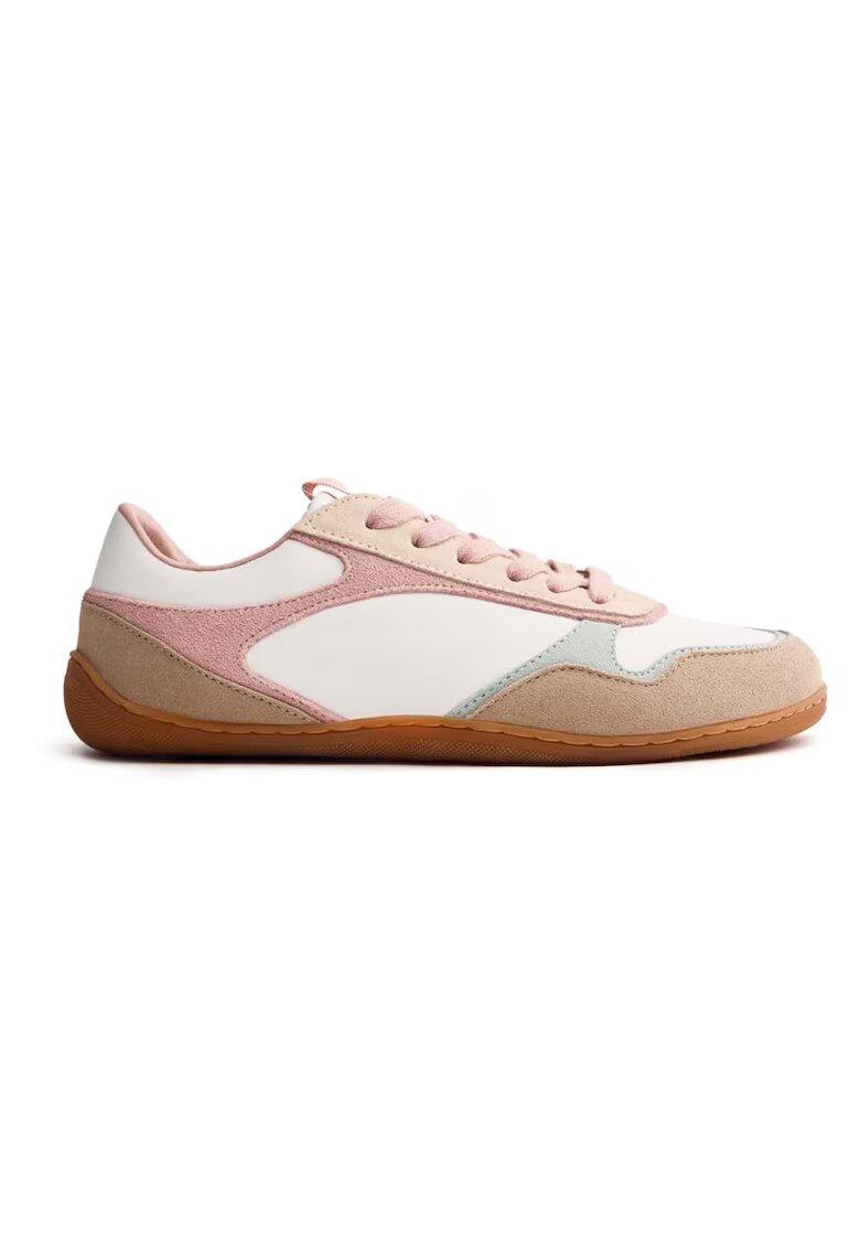 Gioseppo Pantofi sport low-cut cu model colorblock - Roz