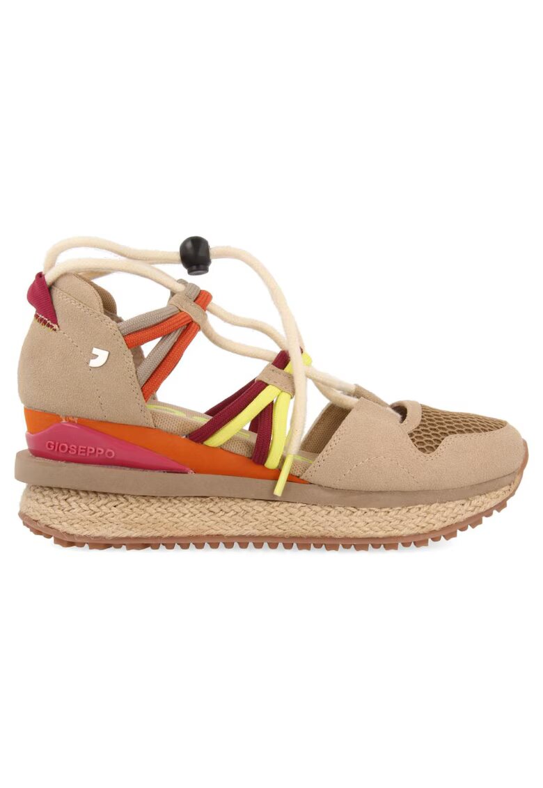 Gioseppo Pantofi sport wedge cu decupaje - Bej