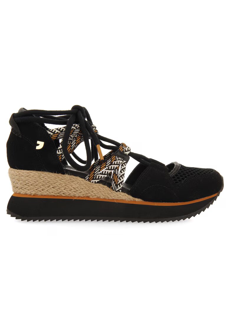 Gioseppo Pantofi sport wedge cu decupaje - Negru