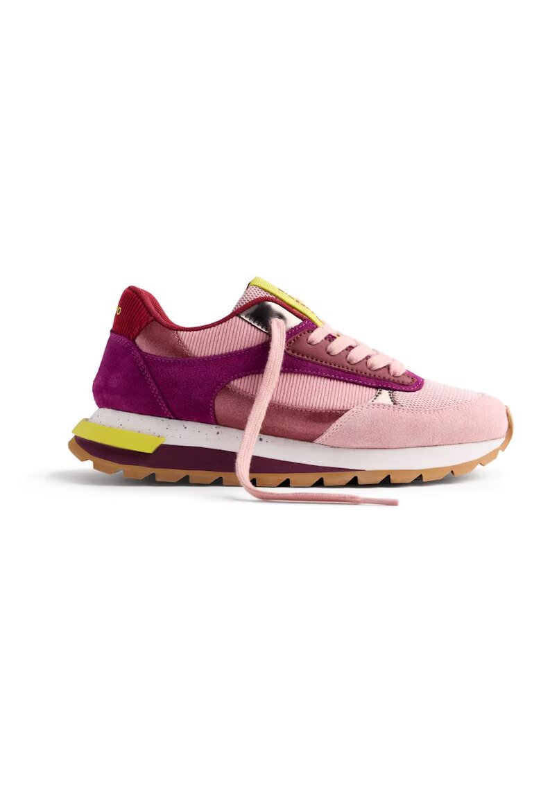 Gioseppo Pantofi sport wedge de piele intoarsa - Roz