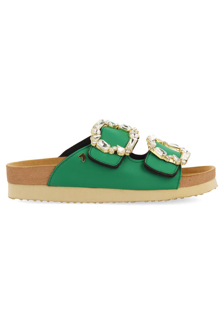 Gioseppo Papuci cu strasuri - Verde aquamarin