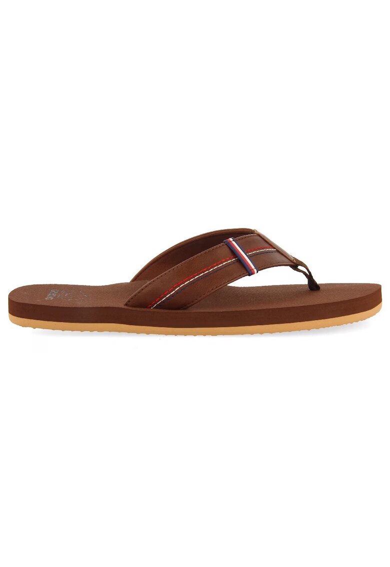 Gioseppo Papuci flip-flop de piele ecologica - Maro inchis