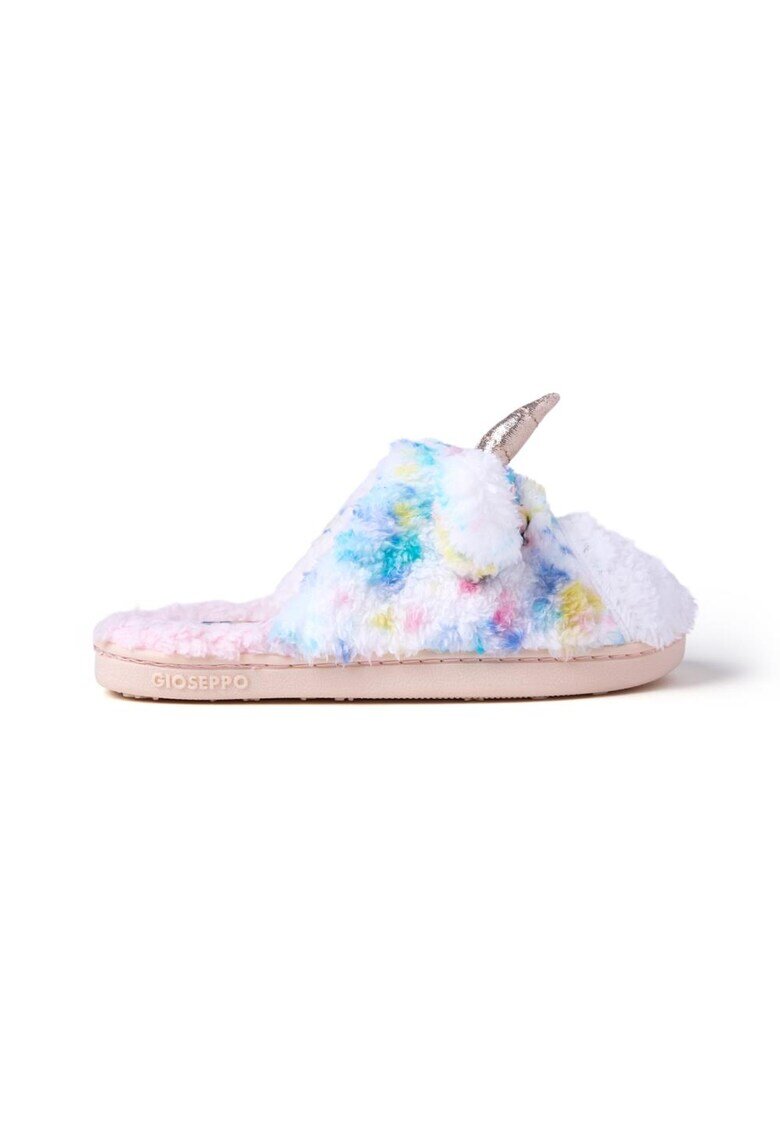 Gioseppo Papuci pufosi cu model unicorn - Multicolor