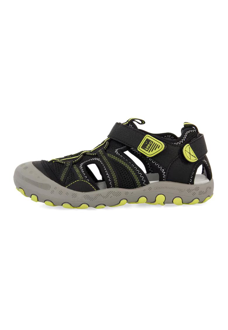 Gioseppo Sandale cu segmente cu inchidere velcro Mazatlan 47402 - Negru/Galben