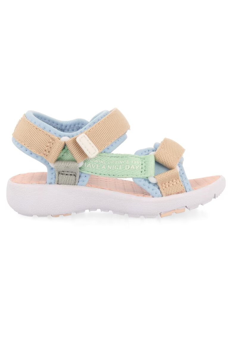 Gioseppo Sandale cu velcro si aspect contrastant ROCHEDO 27703 - Piersica/Albastru glaciar