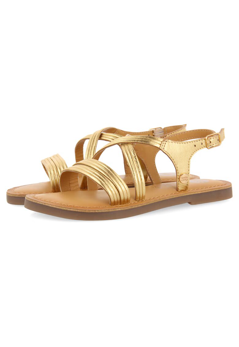 Gioseppo Sandale de piele cu aspect metalizat ANNEX 28311 - Auriu