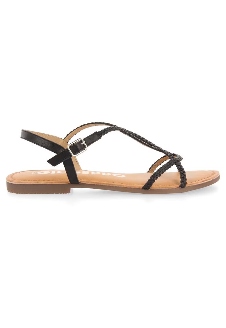 Gioseppo Sandale de piele cu design impletit - Negru