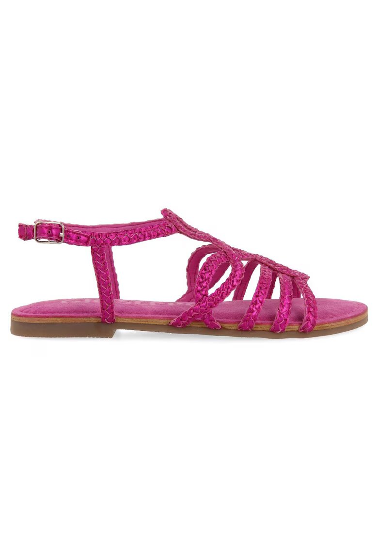 Gioseppo Sandale de piele cu model impletit Yakima - Fucsia
