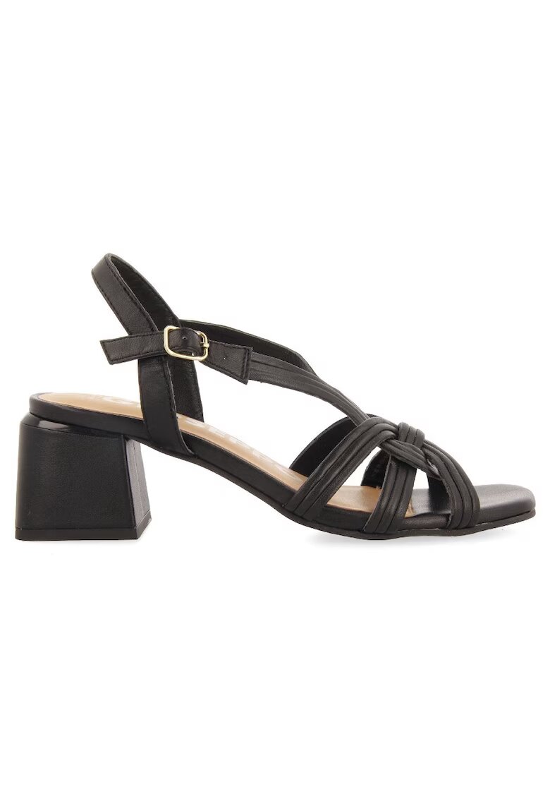 Gioseppo Sandale de piele cu toc masiv Bulqize 28407 - Negru