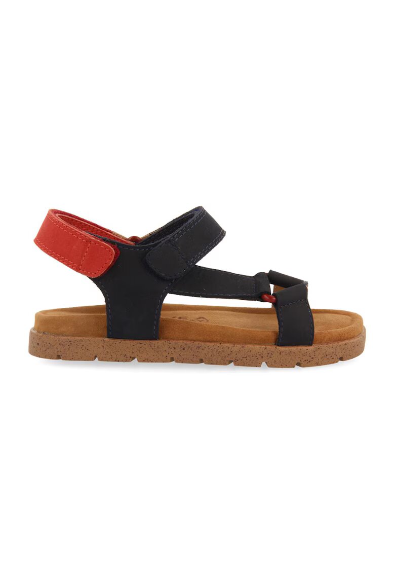 Gioseppo Sandale de piele cu velcro Depoe - Rosu/Bleumarin